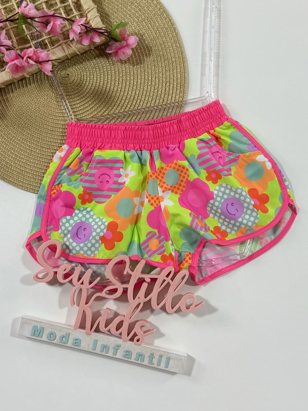 Shorts Infantil Siri Kids Nylon Leticia Flores 39062