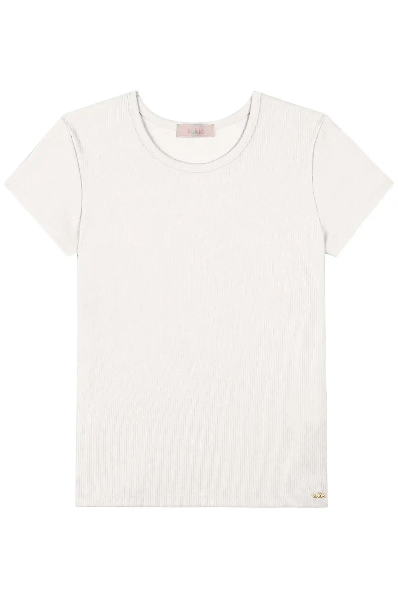 Blusa Infantil Kukiê Verão Canelado Branca