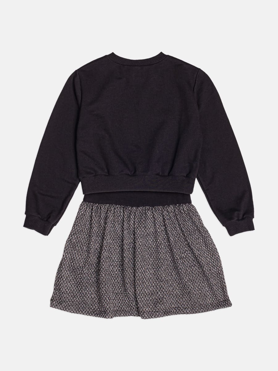 Vestido Infantil Momi Inverno com Casaco Preto Daisy Disney
