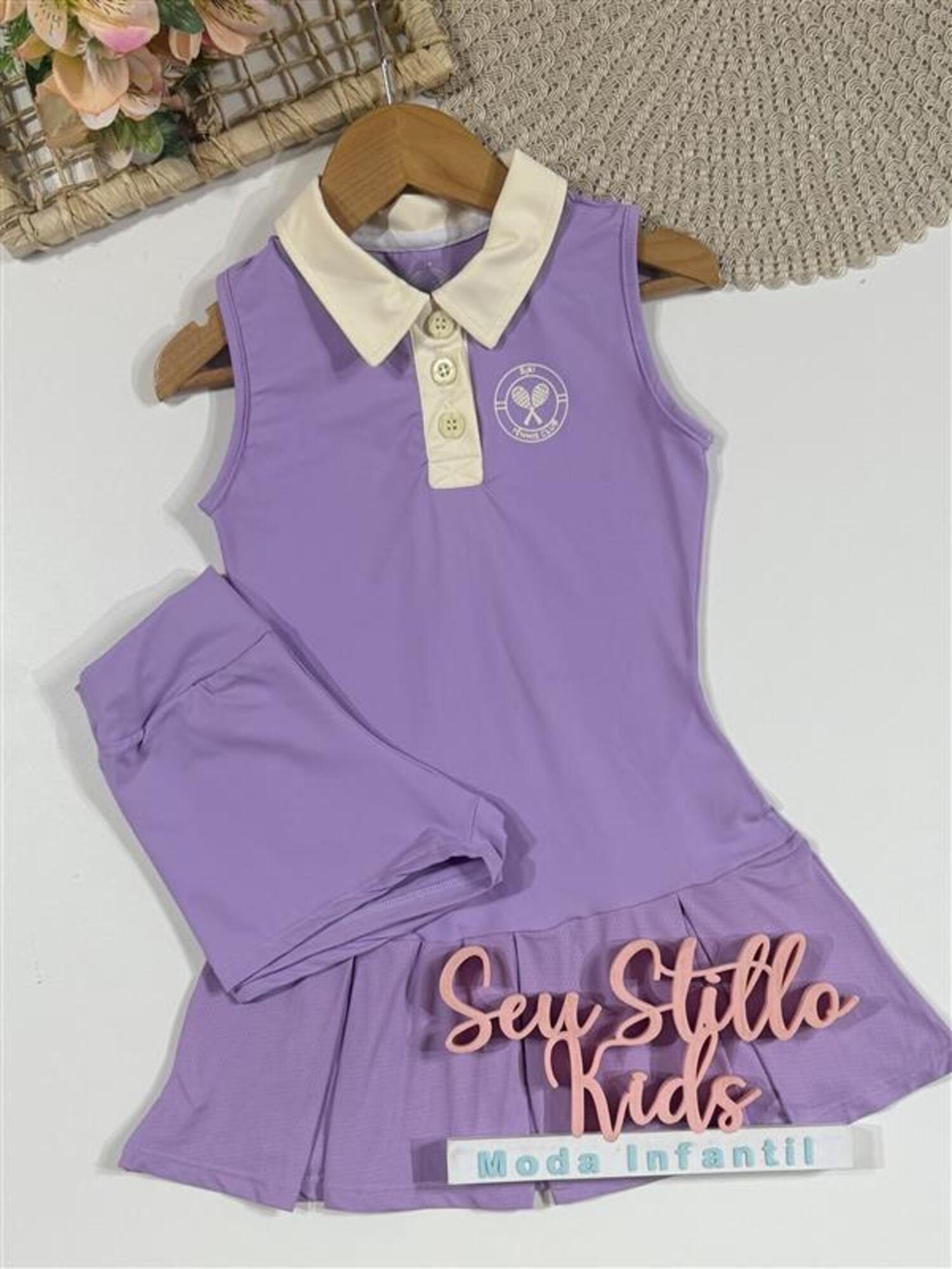 Vestido Infantil Siri Kids Sport Malu Lilás 41790