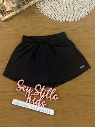 Shorts Infantil com Proteção Solar Kukiê Verão Preto