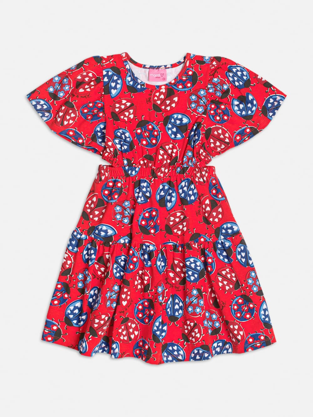 Vestido Infantil Momi Verão Vermelho Joaninha