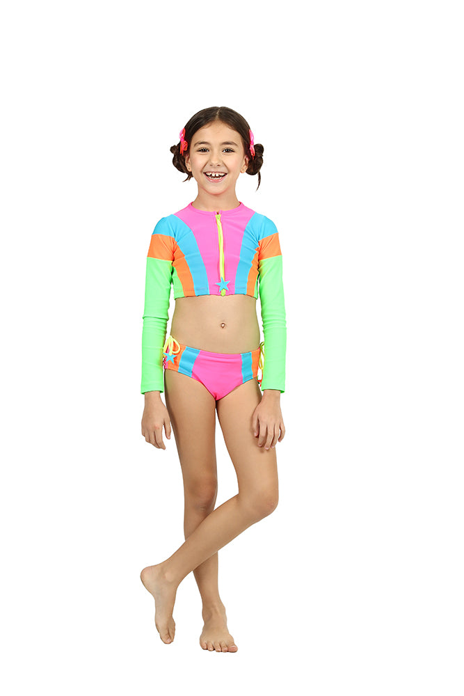 Biquíni Infantil Siri Kids Cropped Manga Longa Giovana Euforia 39115