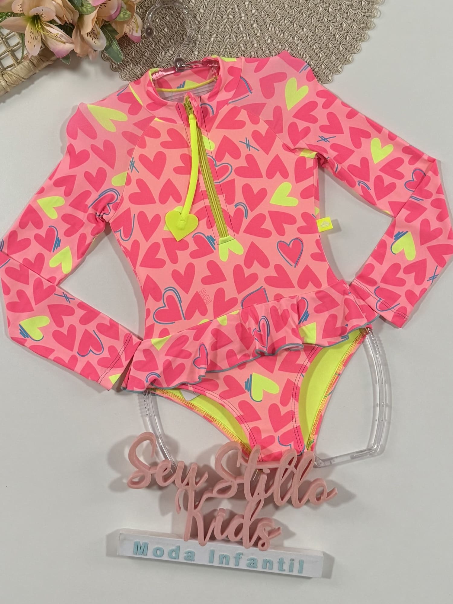 Maiô Infantil Siri Kids Lais Aplic Est Love 40298