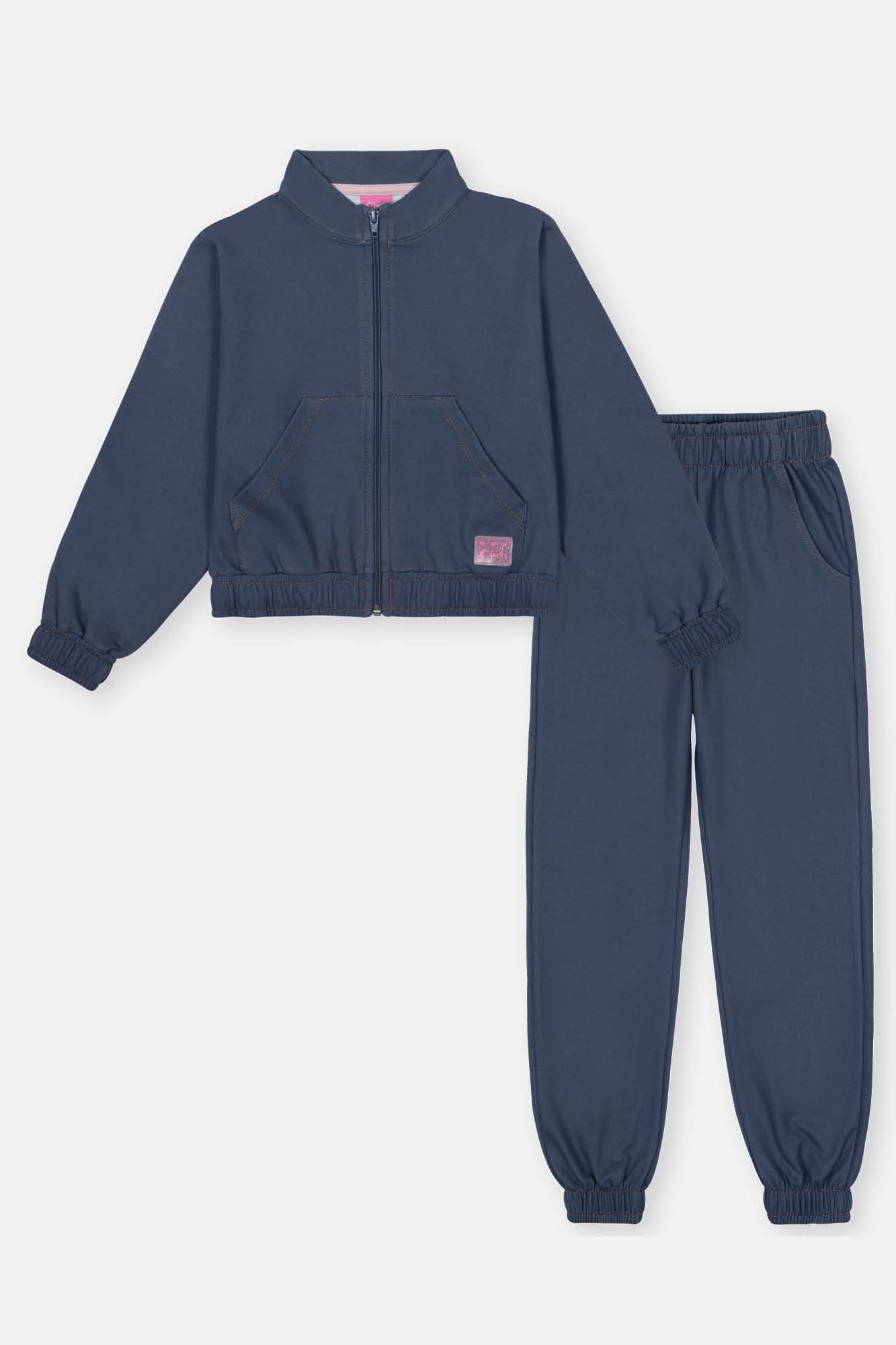 Conjunto Infantil Cinti Inverno com Calça e Jaqueta Jeans Ursinhos