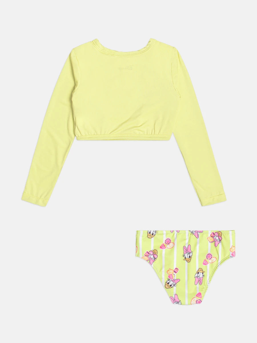 Biquíni Infantil Momi Verde Daisy Duck Disney