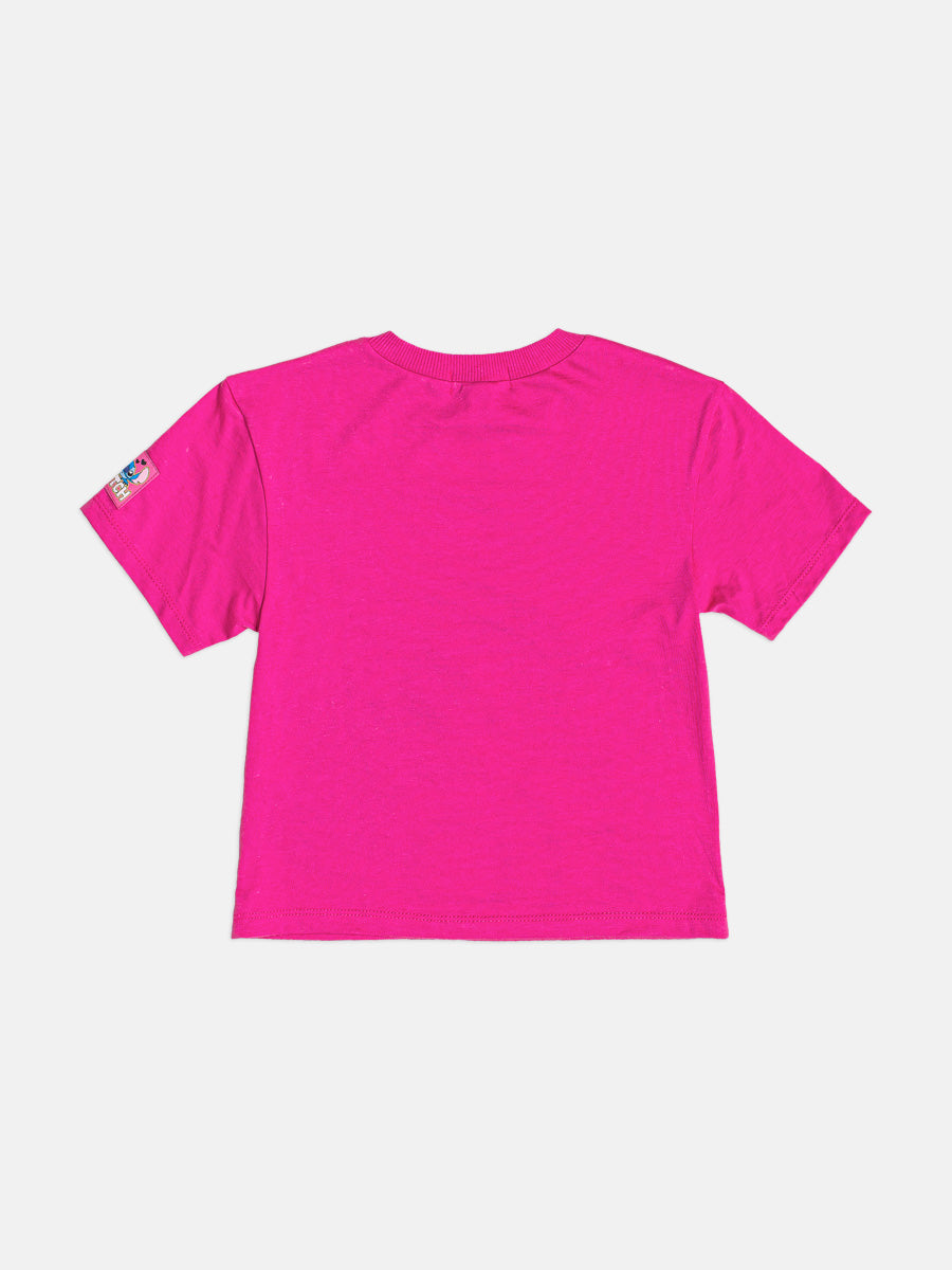 Blusa Infantil Bimbi Inverno Manga Curta Rosa Stitch e Angel Friends Disney