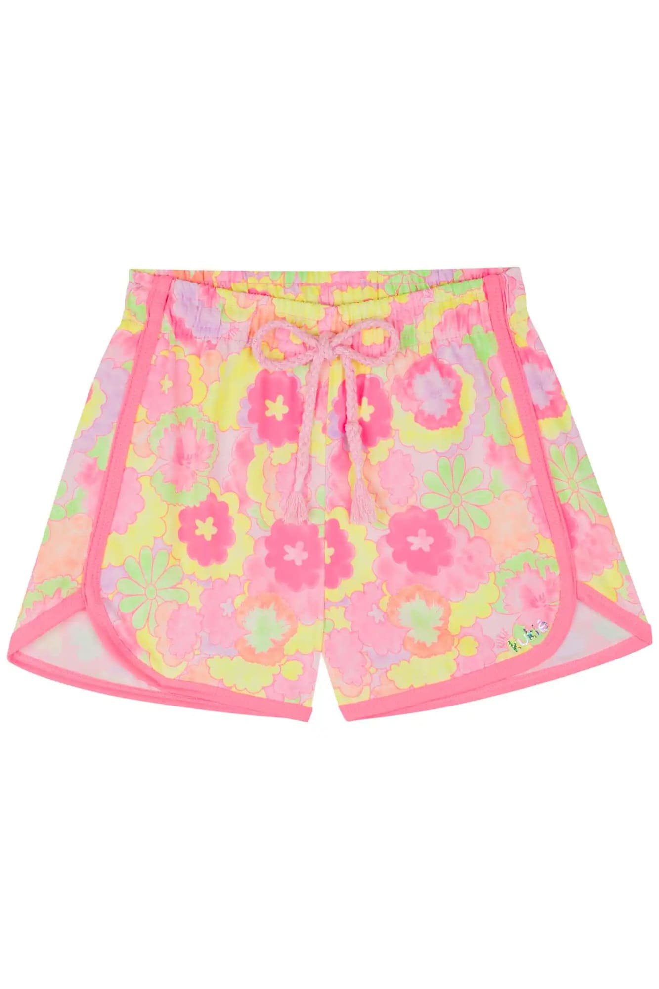 Shorts Infantil Kukiê Verão Nylon Colorido Floral