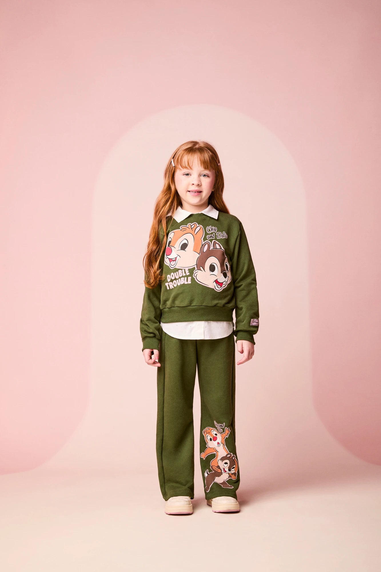 Conjunto Infantill Momi Inverno com Calça e Moletom Verde Tico e Teco Disney