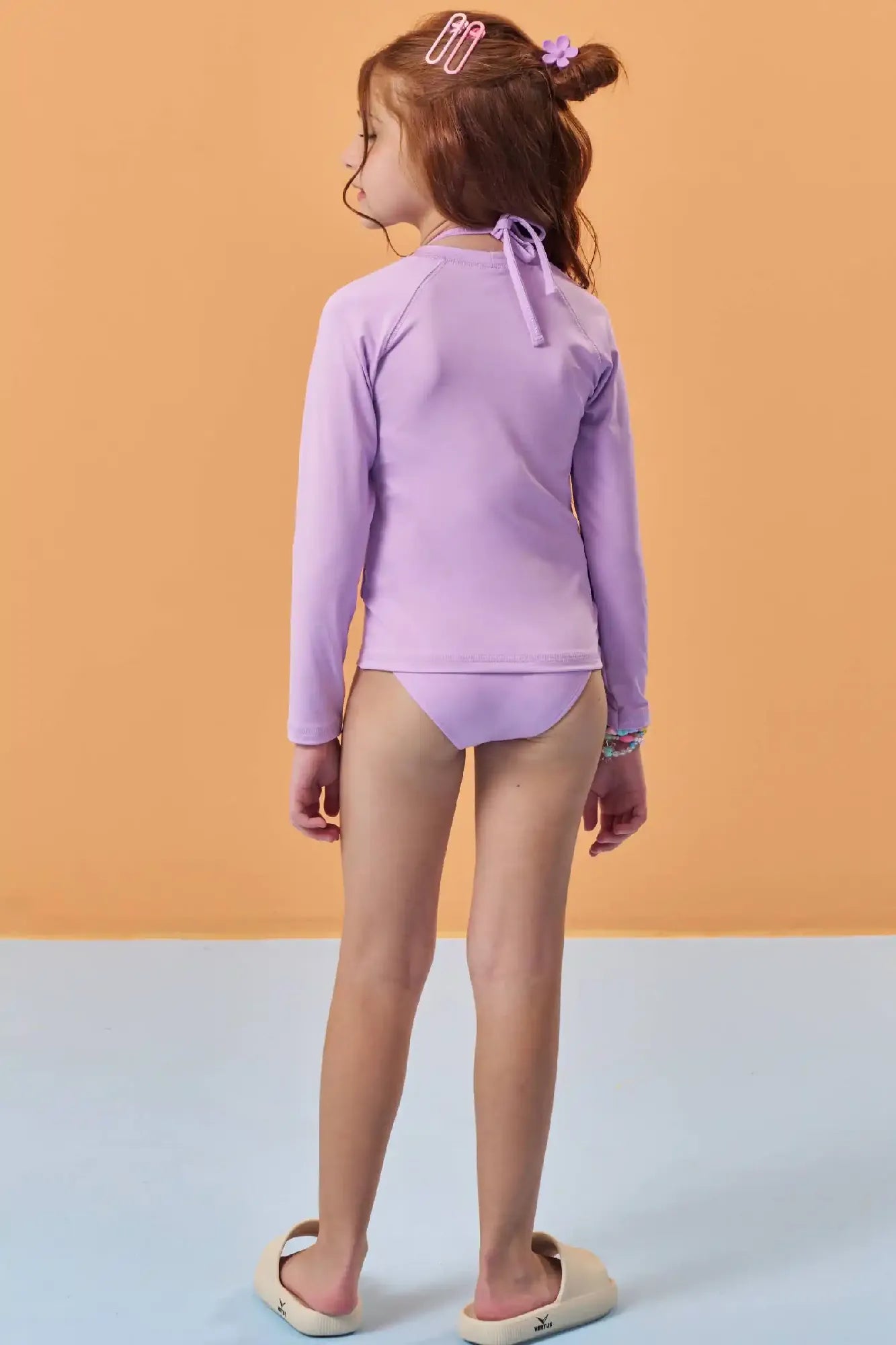 Blusa Infantil Menina Kukiê com Proteção UV Lilás Strass