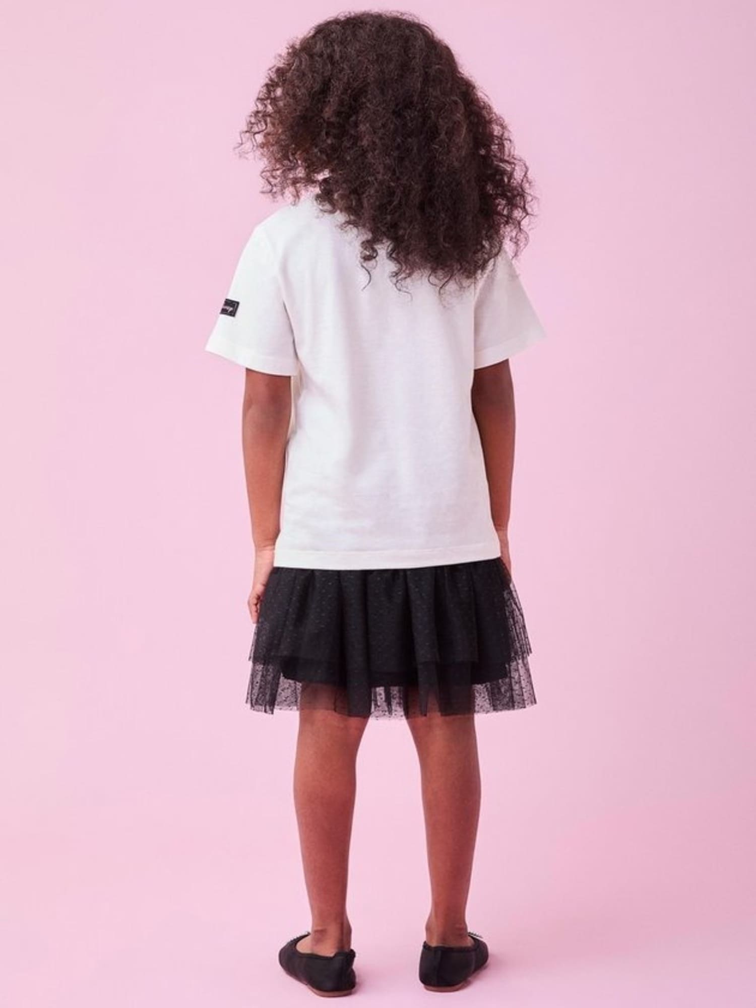 Blusa Infantil Momi Inverno Manga Curta Branca Daisy com Laço Disney