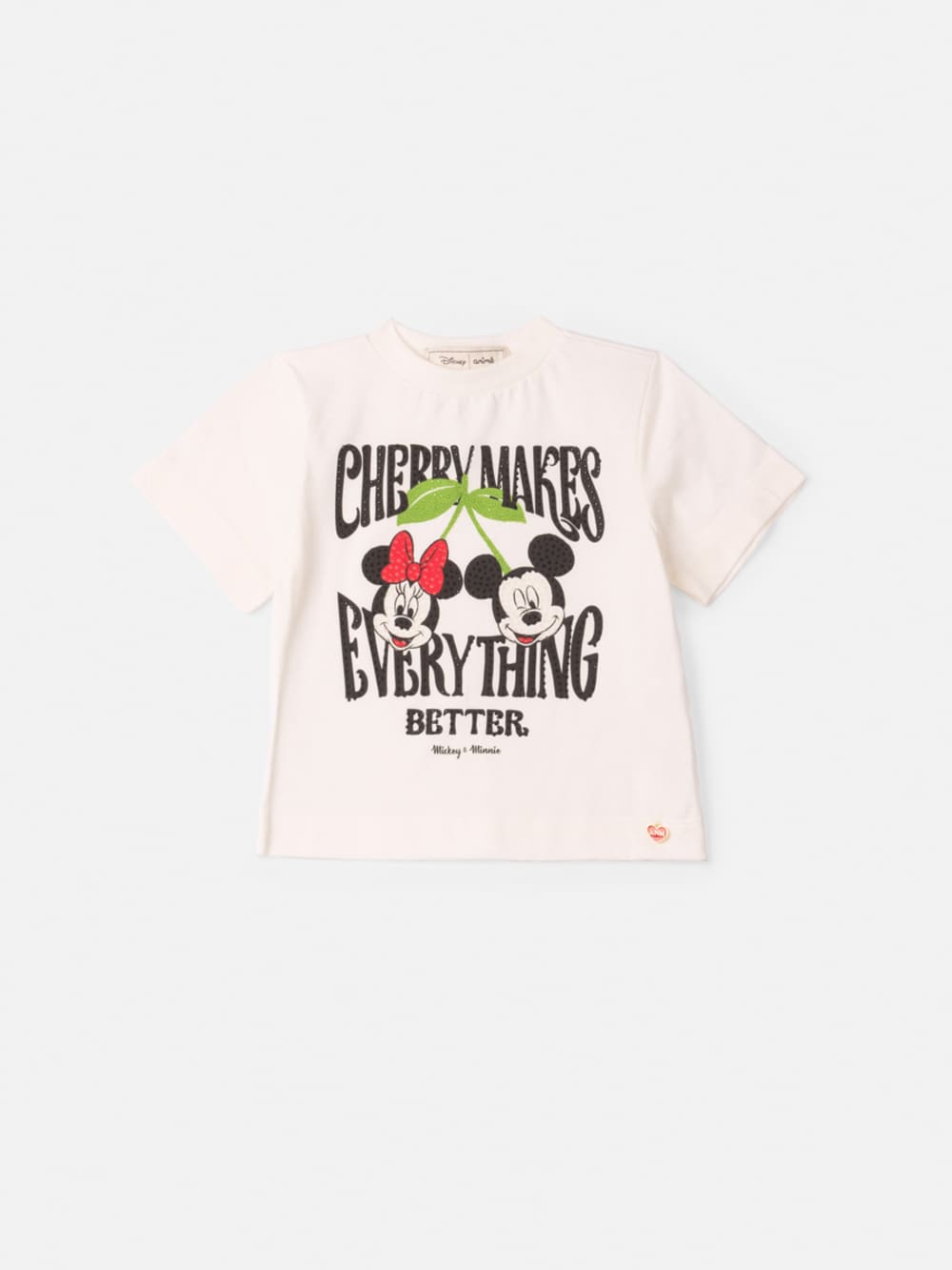 Blusa Infantil Animê Verão Cerejinha Minnie Disney