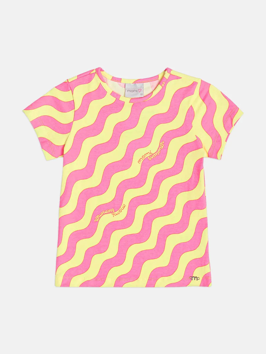 Blusa Infantil Menina Momi Ondas Coloridas