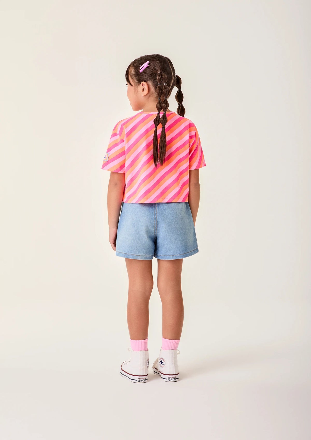 Blusa Infantil Menina Bimbi Colorido Stitch Disney
