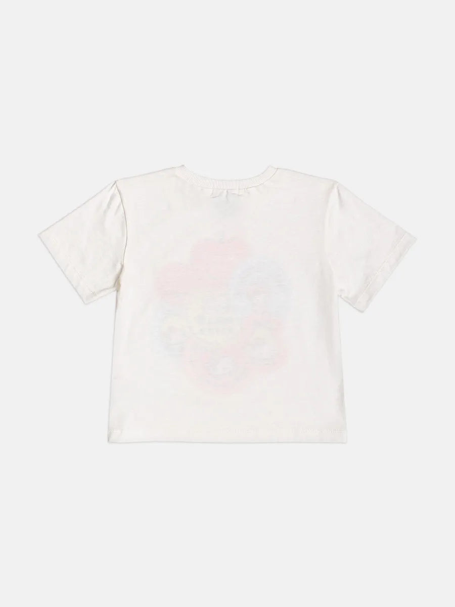 Blusa Infantil Menina Momi Branca Hello Kitty Fruits