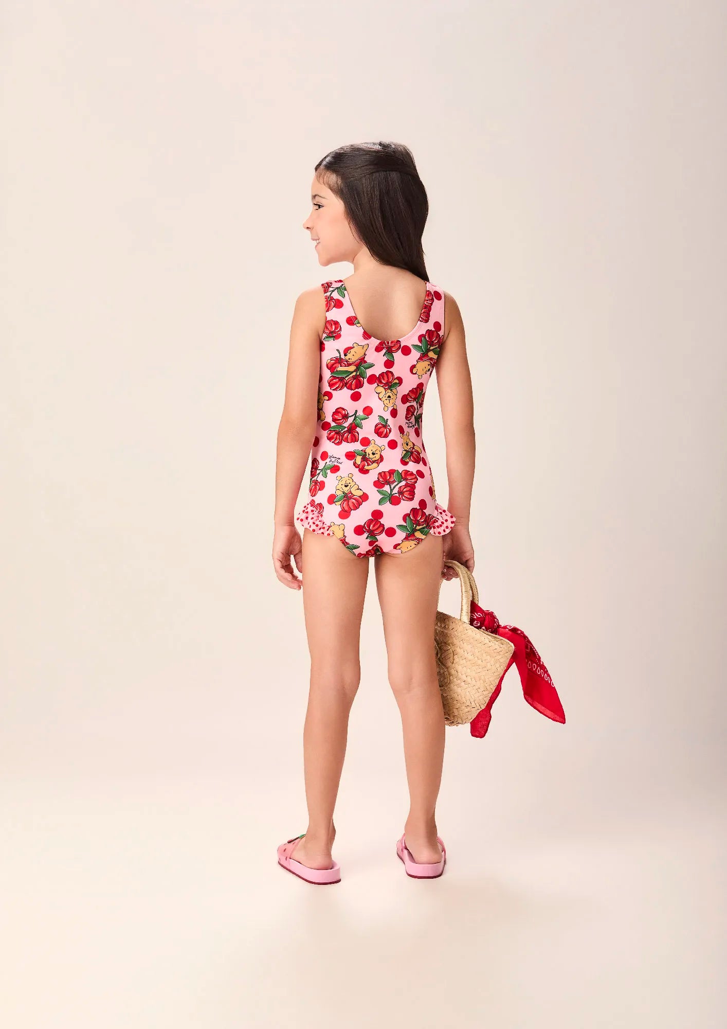 Maiô Infantil Momi Rosa Pitangas Ursinho Pooh