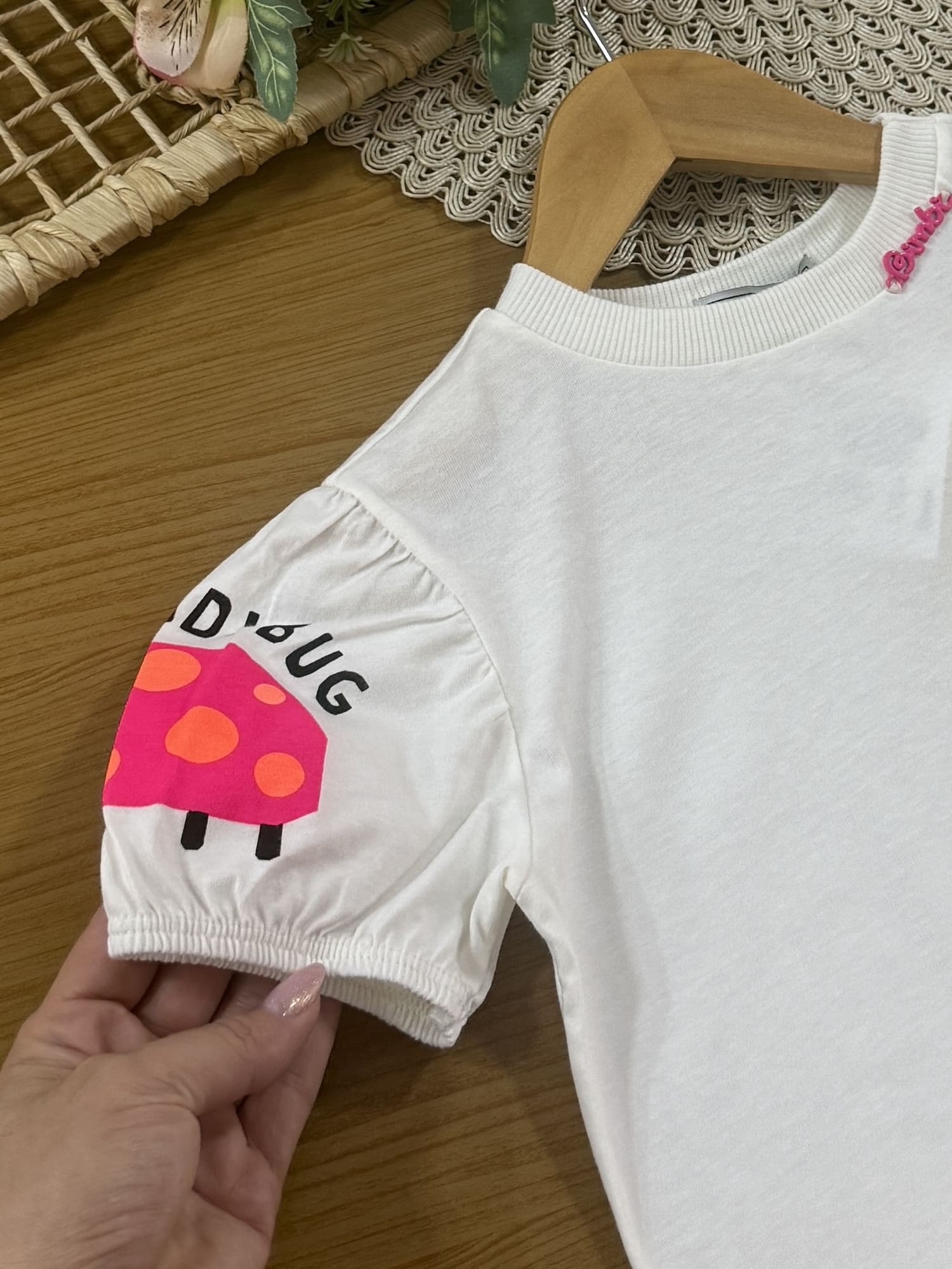 Blusa Infantil Bimbi Verão Branca Joaninha