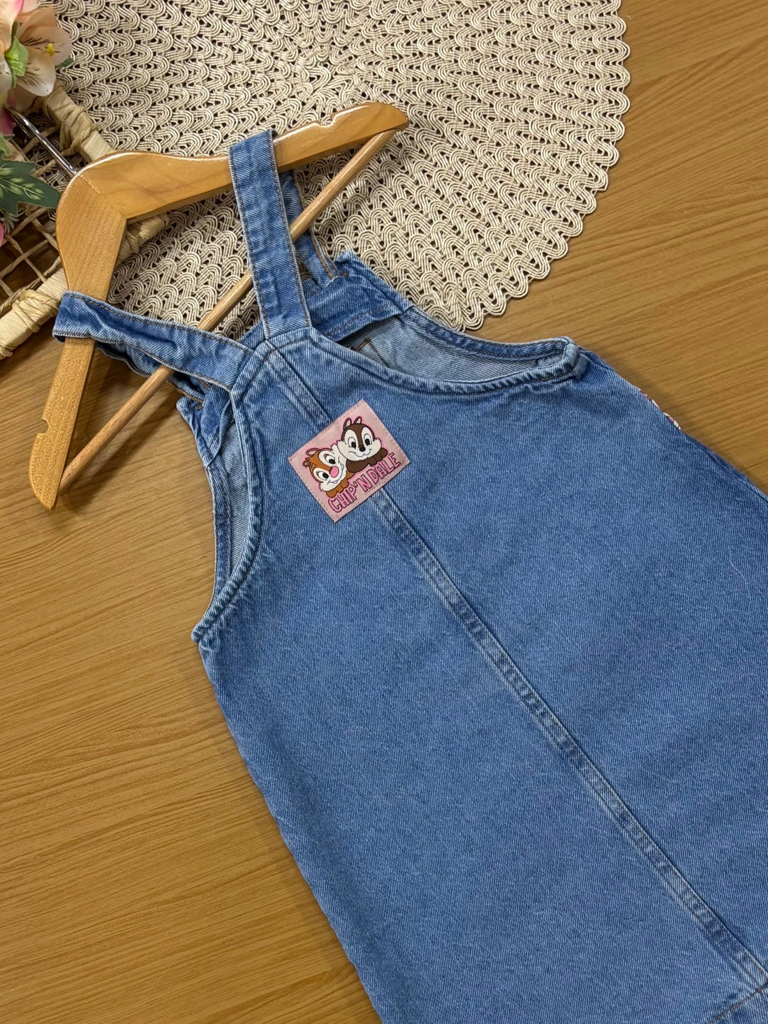 Salopete Infantil Momi Inverno Jeans Tico e Teco Disney