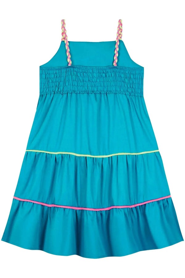 Vestido Infantil Kukiê Verão Azul Florzinha