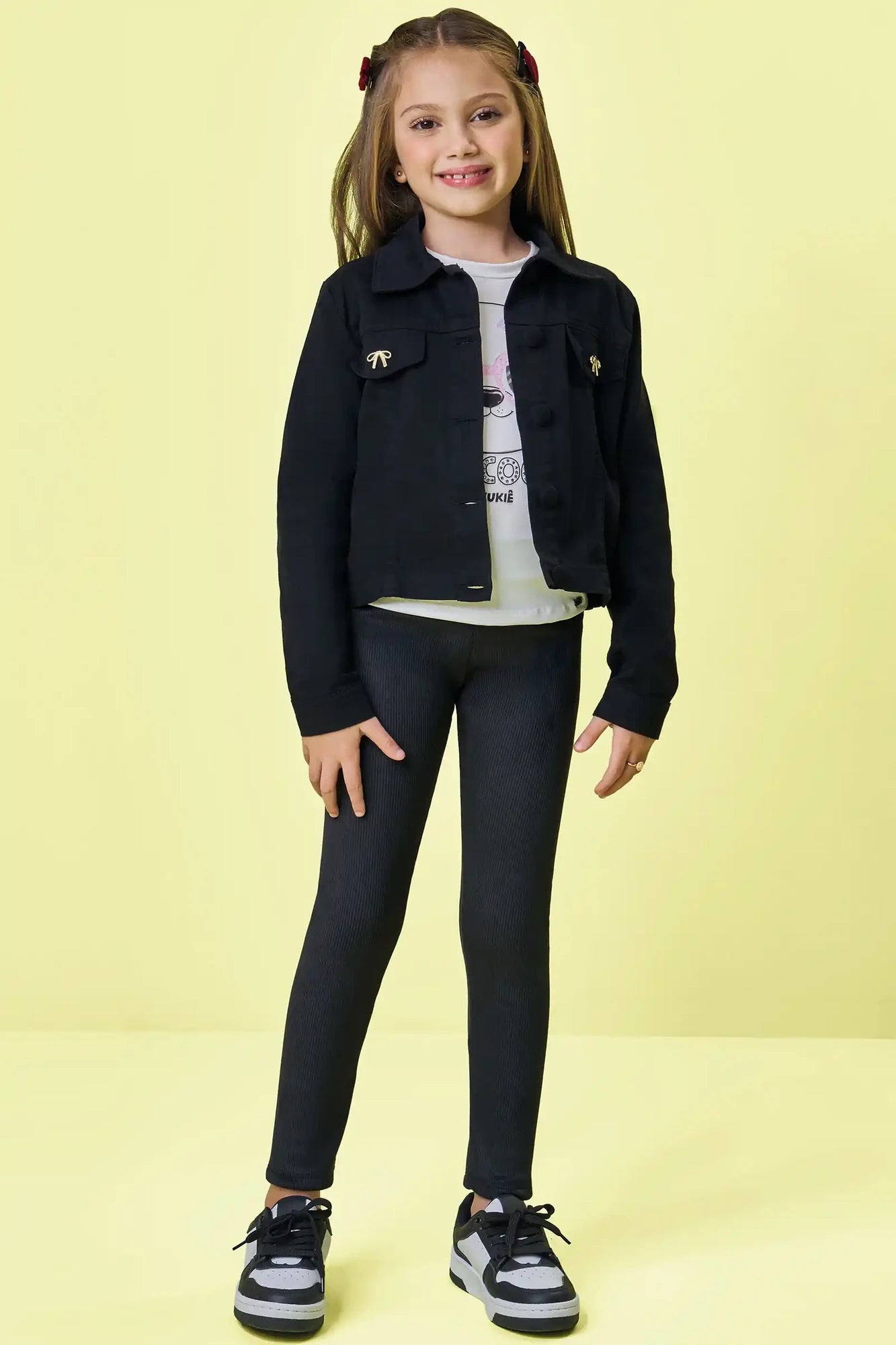 Calça Legging Infantil Kukiê Inverno Térmica Preta