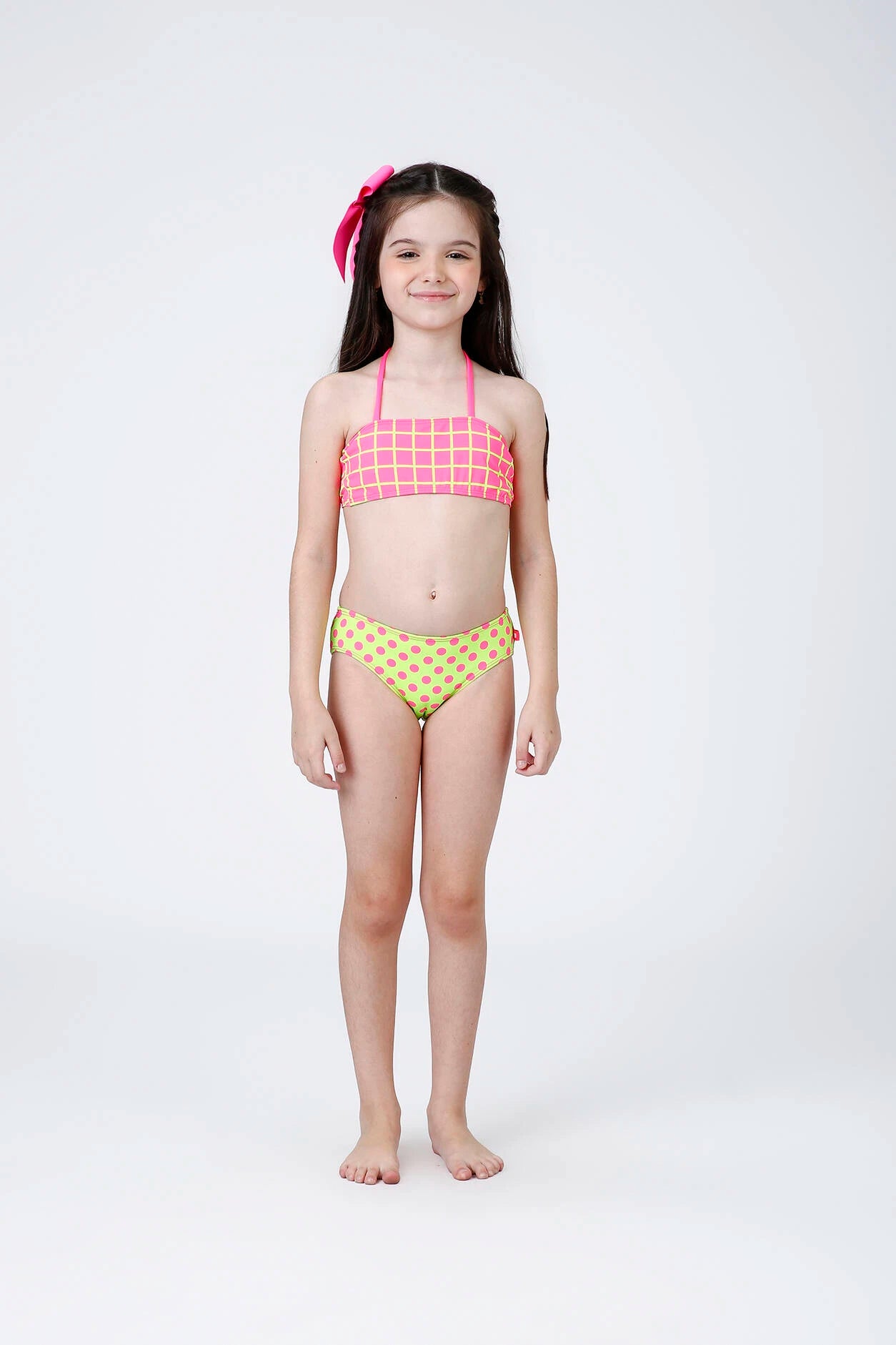 Biquíni Infantil Siri Kids Cropped Manga Rosa Lara Turtle 43242