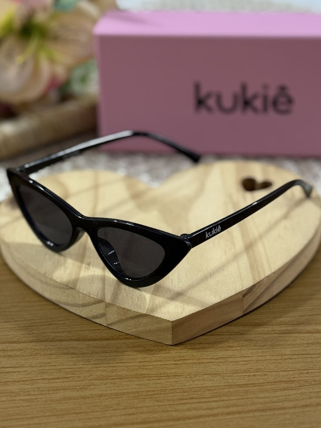 Óculos de Sol Infantil Kukiê Verão Preto Gatinho