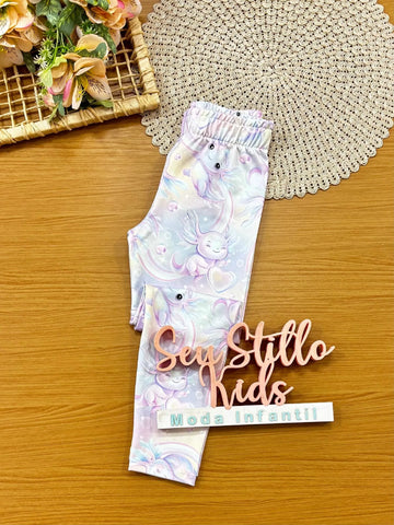 Calça Legging Infantil Cinti Lilás Axolote