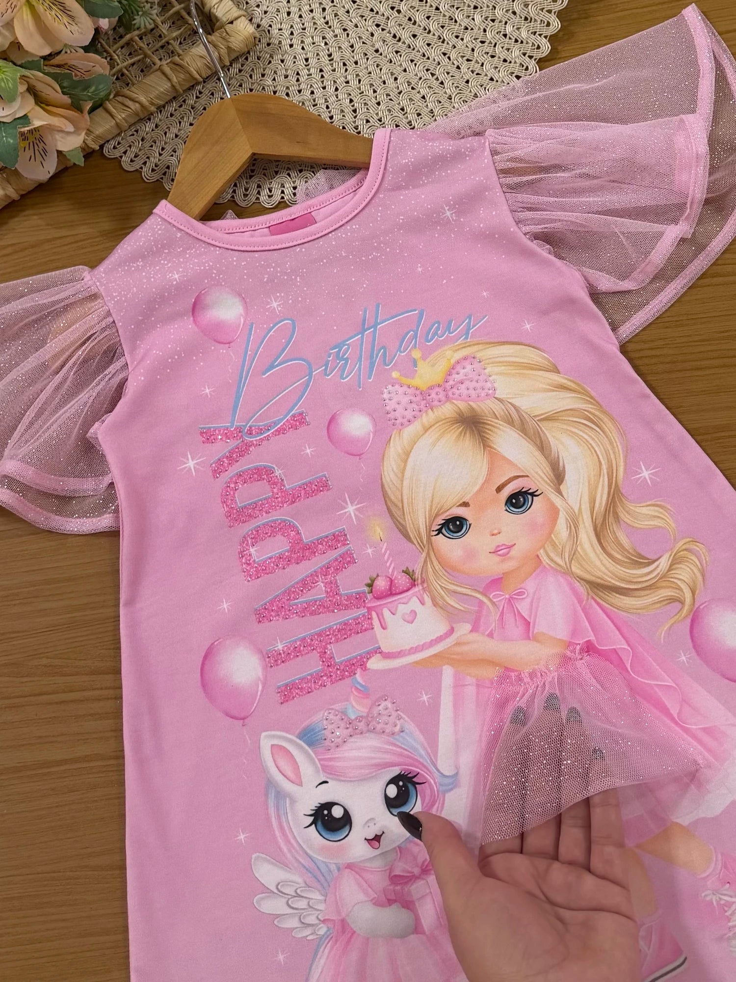 Vestido Infantil Cinti Verão Rosa Happy