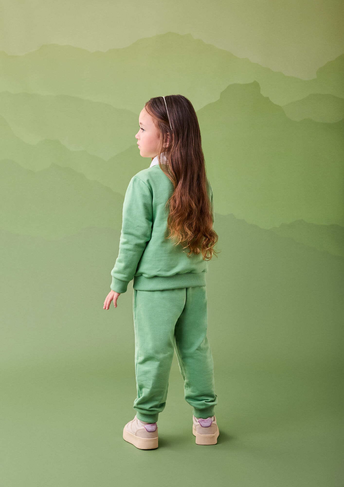 Conjunto Infantil Momi Inverno com Calça e Casaco Verde Sweet Girl