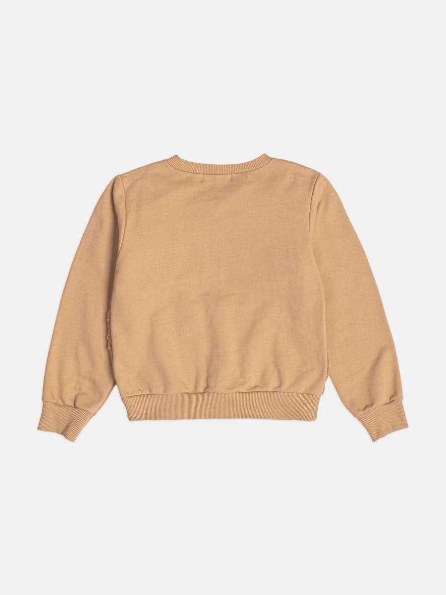 Moletom Infantil Bimbi Inverno sem Flanela Marrom Ursinho