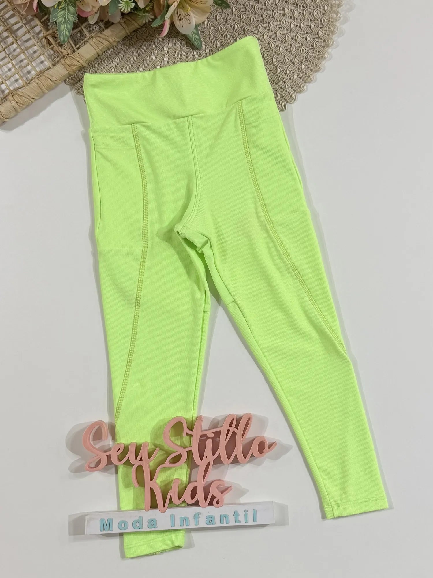Calça Legging Infantil Siri Kids Sport Juliana Verde Neon 42670