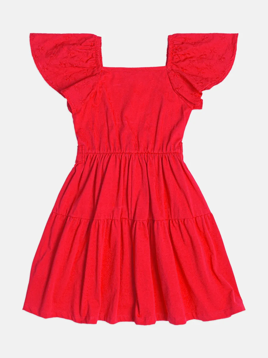 Vestido Infantil Bimbi Vermelho Lacinho