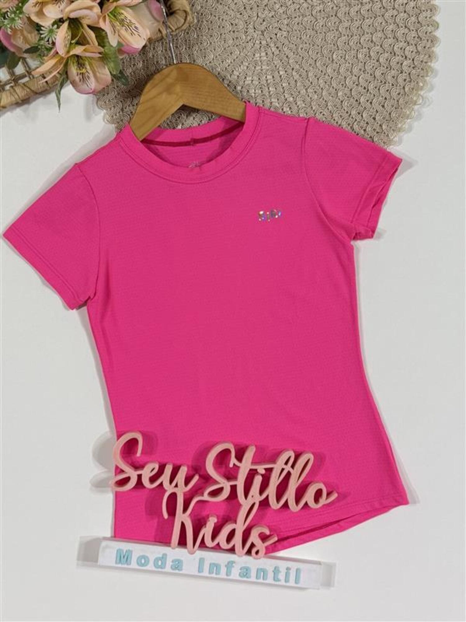 Blusa Infantil Siri Kids Sport Maria New Rosa Neon 41987
