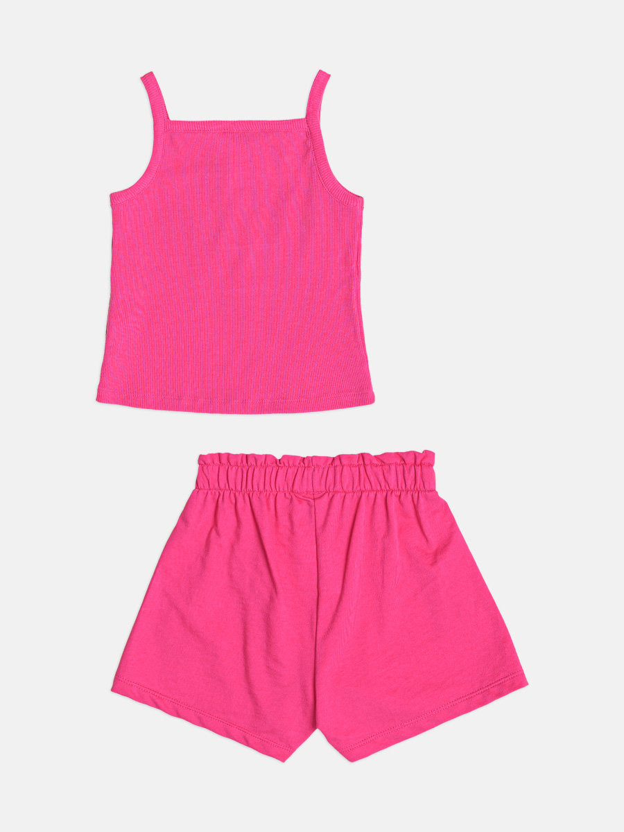 Conjunto Infantil Menina Bimbi com Shorts e Blusa Rosa Melancia