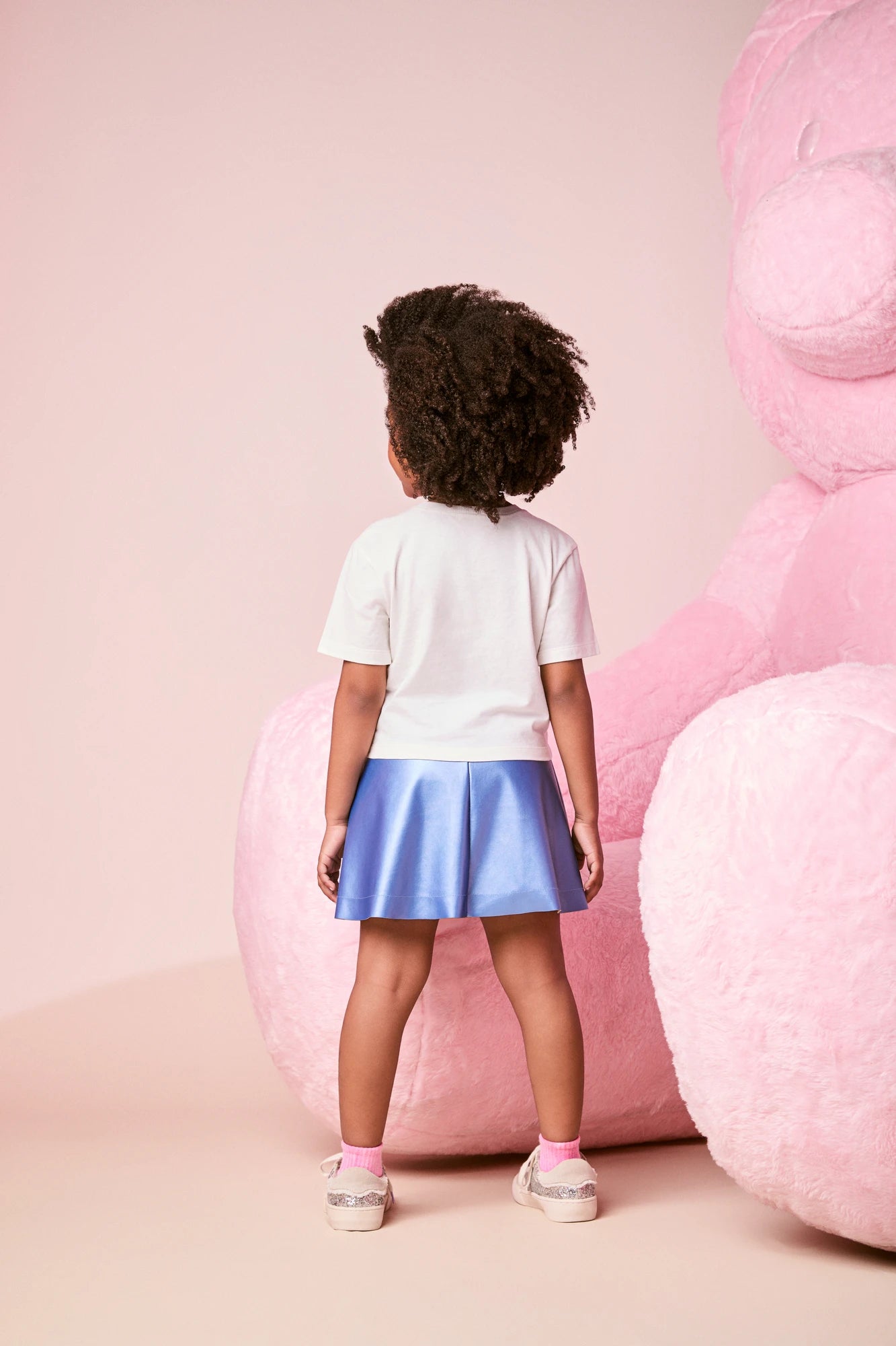 Conjunto Infantil Momi Inverno com Saia Azul e Blusa Manga Curta Stay Happy