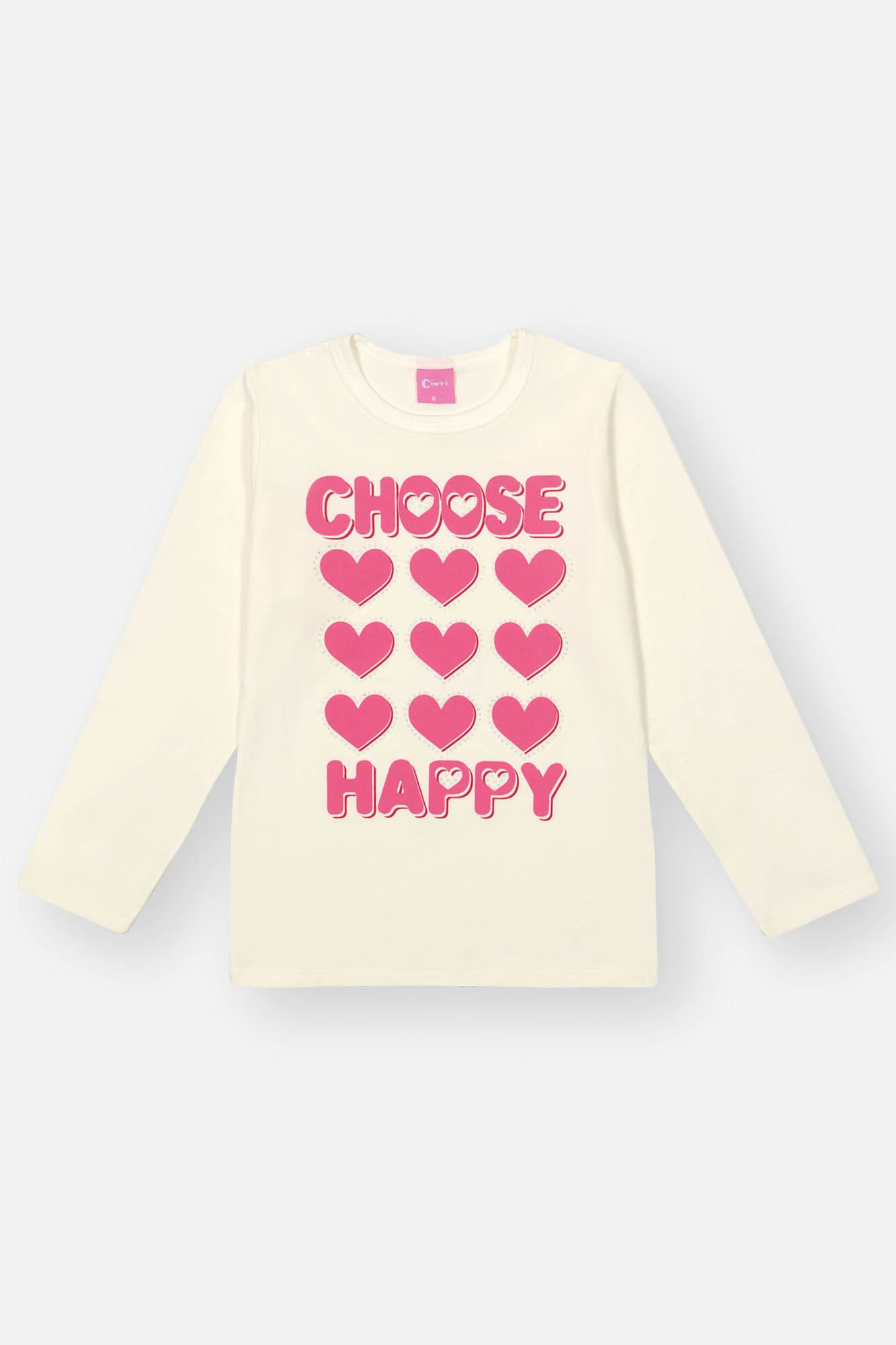 Conjunto infantil Cinti Inverno Calça Legging e Blusa Manga Longa Coração