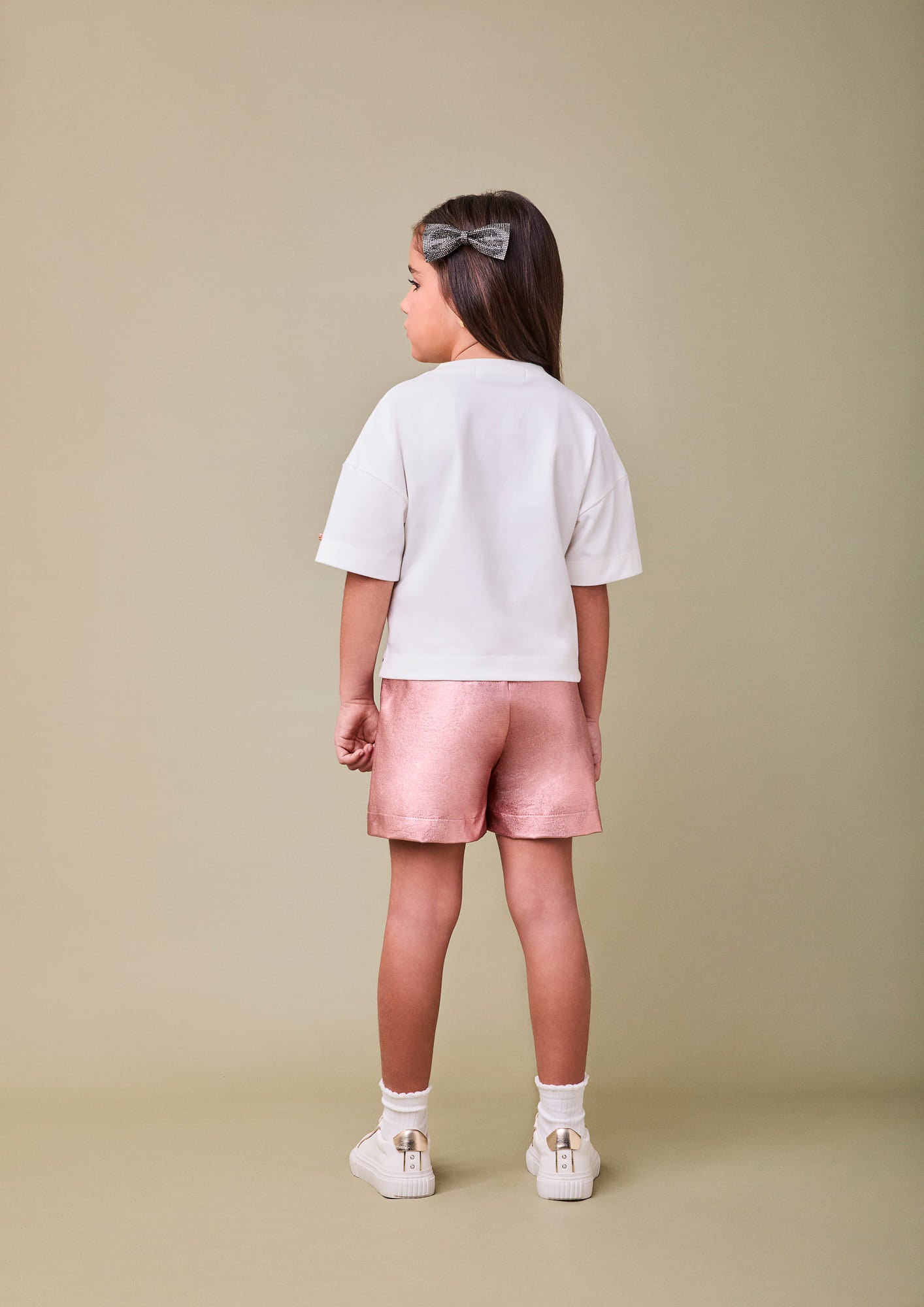 Blusa Infantil Animê Inverno Branca Mickey e Minnie com Strass Disney