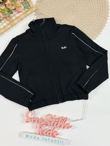 Jaqueta Infantil Siri Kids Sport Térmica Carol Silk Preta 42612