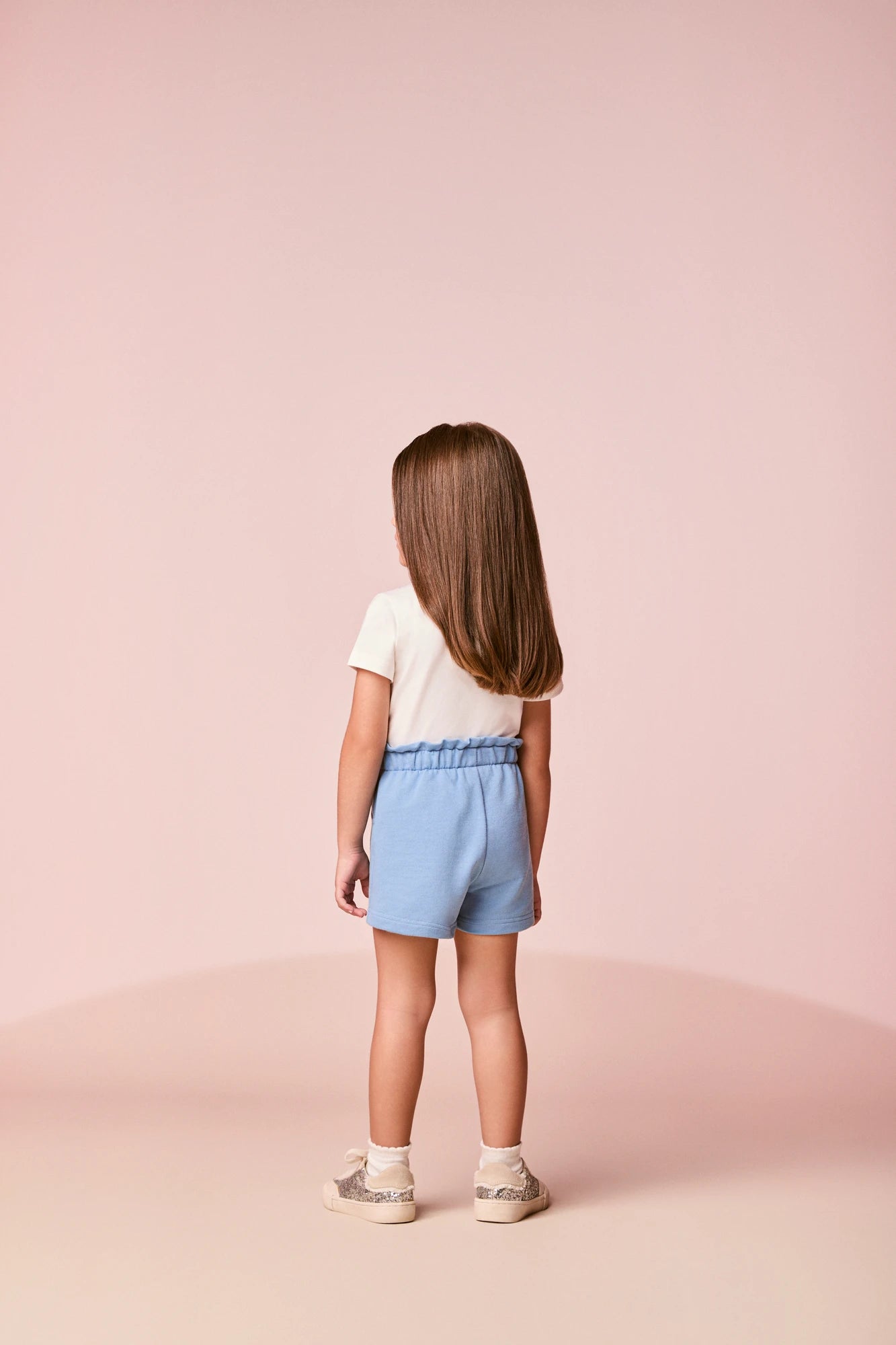 Conjunto Infantil Momi Inverno com Shorts Azul e Blusa Manga Longa Lacinho Colorido