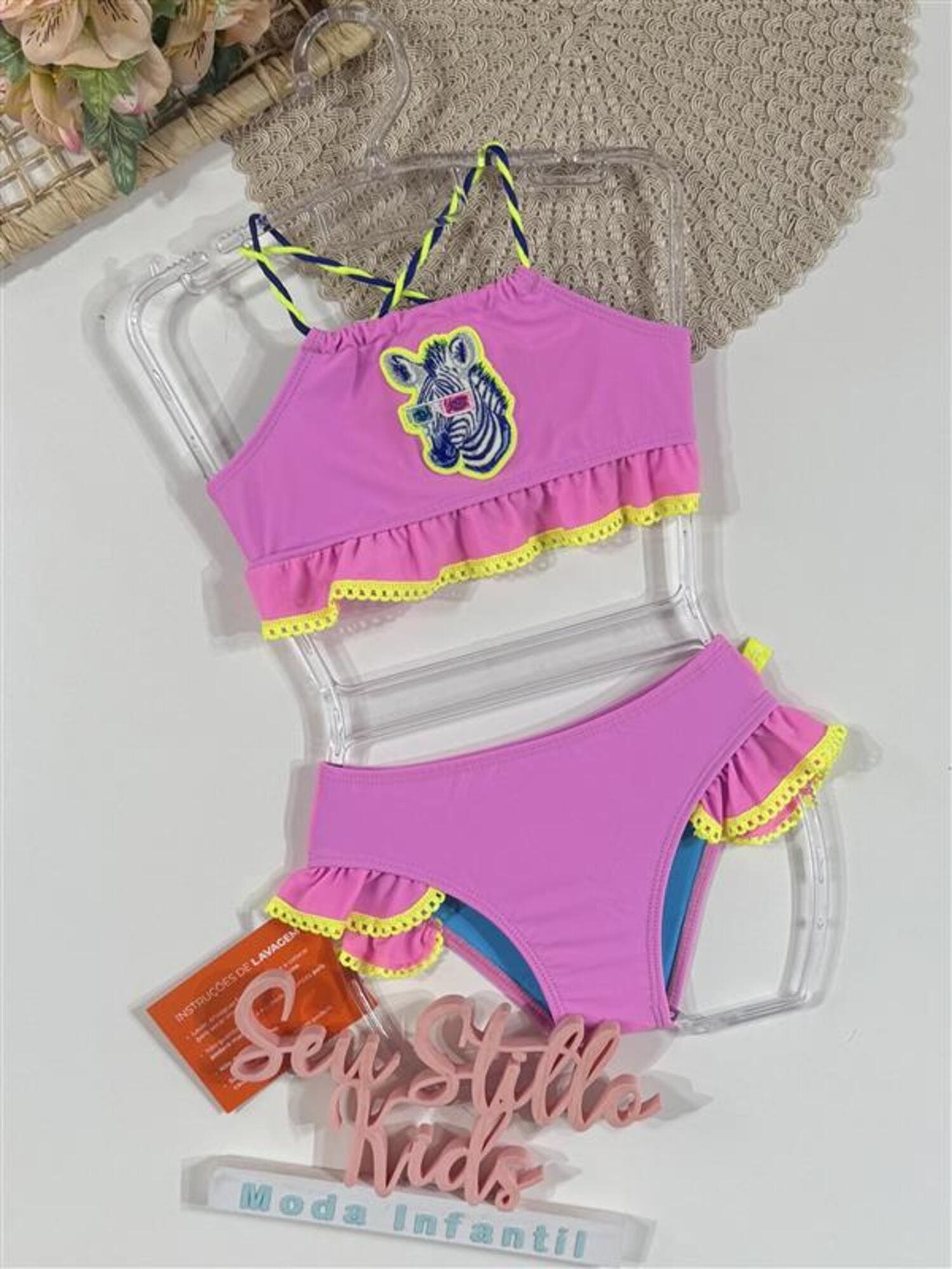 Biquíni Infantil Siri Kids Malu Zebra 40041