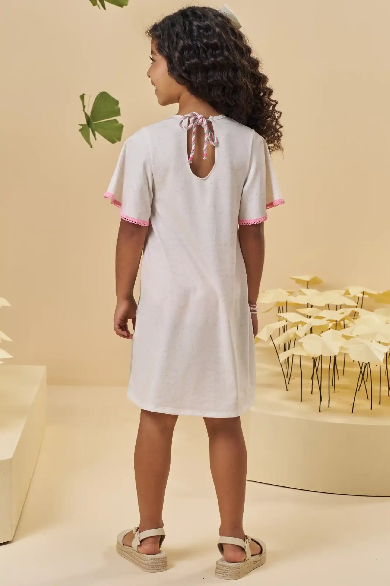 Vestido Infantil Kukiê Verão Off White Menininha Cantora