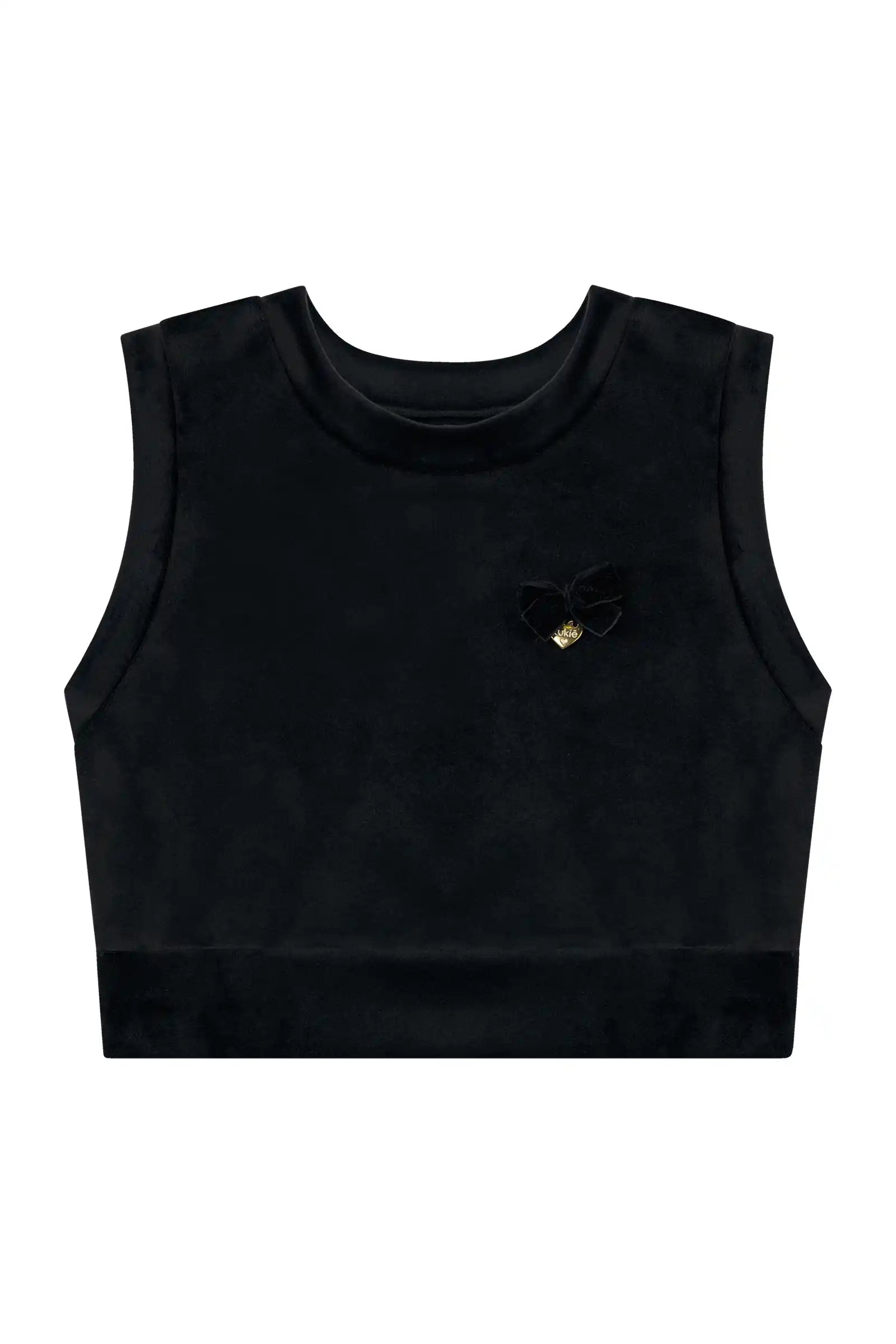 Vestido Infantil Kukiê Inverno Bege com Colete Preto