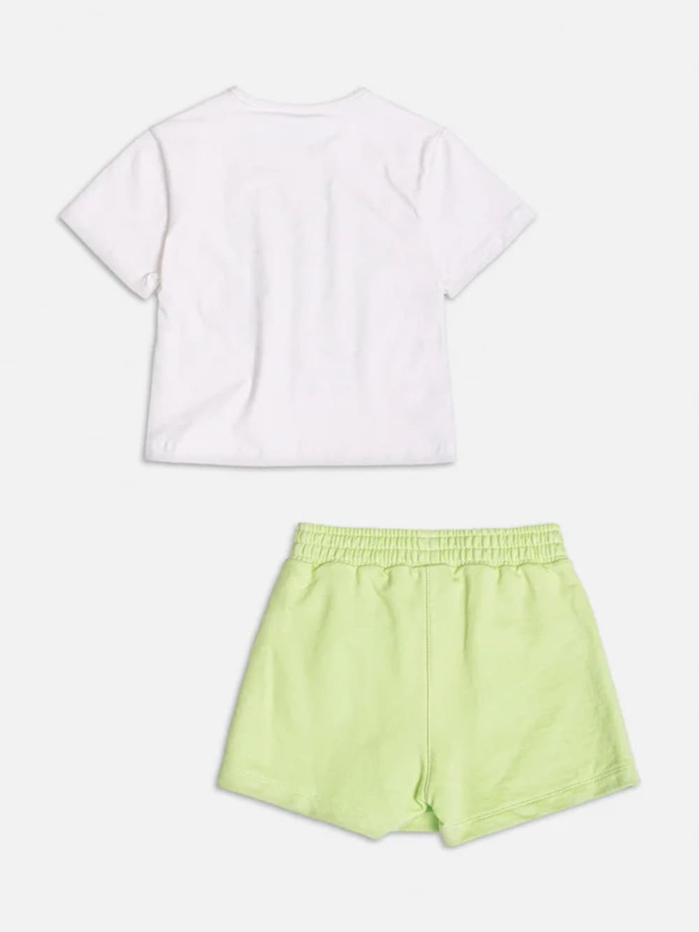 Conjunto Infantil Momi Verão Shorts Saia Verde e Blusa Enjoy