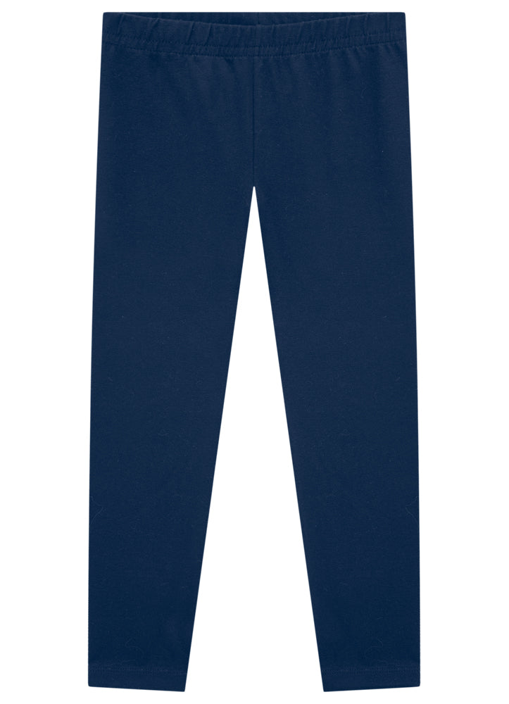 Calça Legging Infantil Brandili Inverno Flanelada Azul Marinho