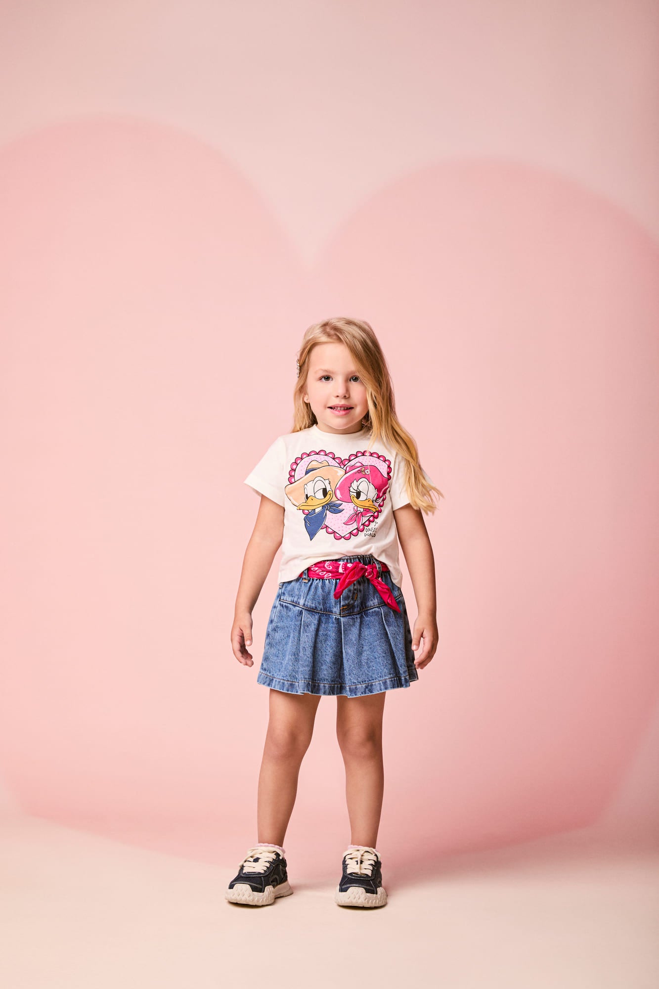 Blusa Infantil Momi Inverno Branca Daisy e Donald Cowboy Disney