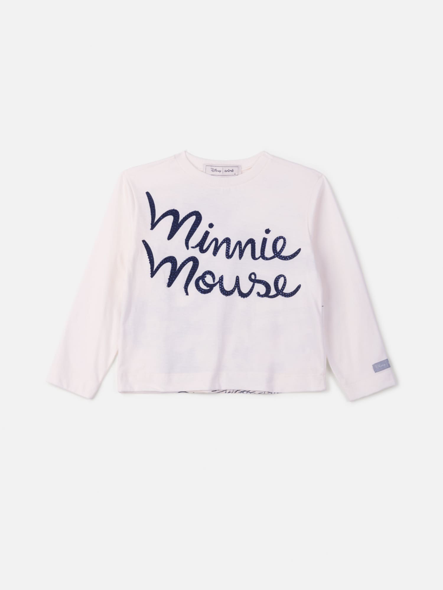 Blusa Infantil Animê Inverno Branca Minnie Mouse no Jardim Disney