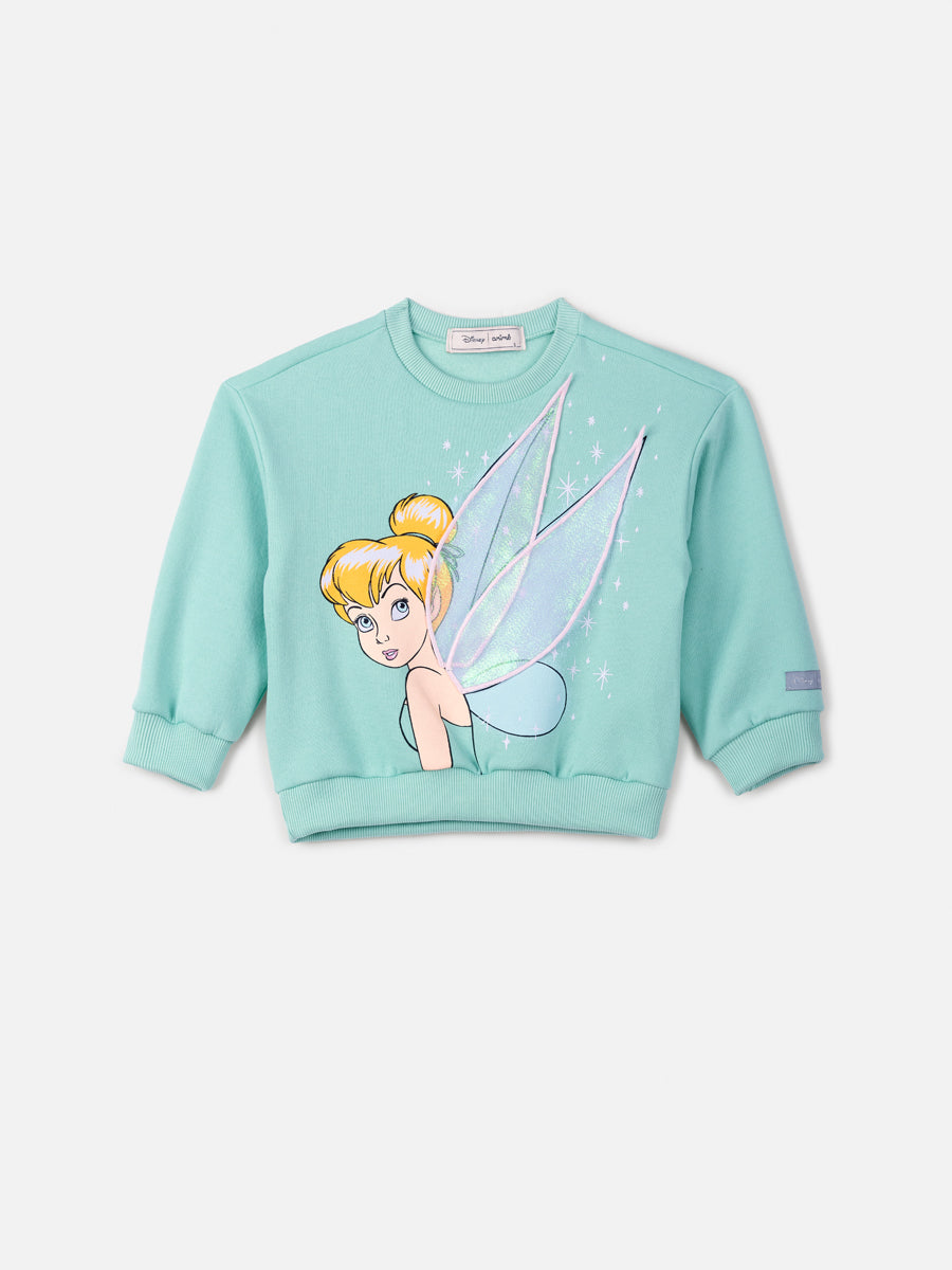 Casaco Infantil Animê Inverno Verde Sininho Disney