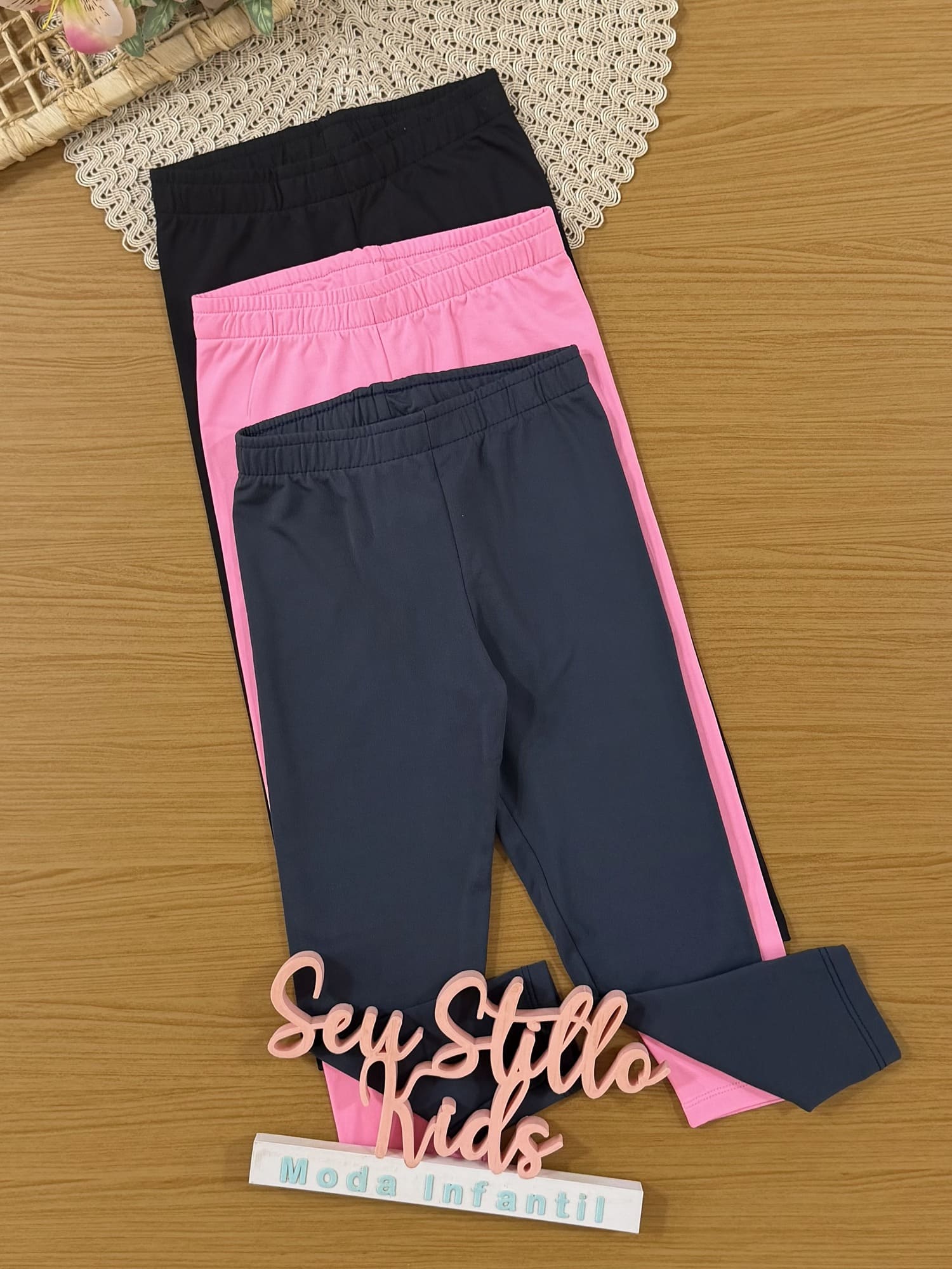 Calça Legging Infantil Cinti Inverno Térmica Preta