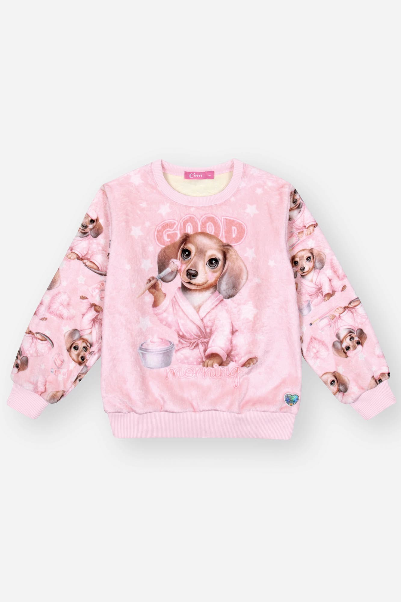 Pijama Infantil Cinti Inverno Calça e Blusa Fleece Cachorrinho