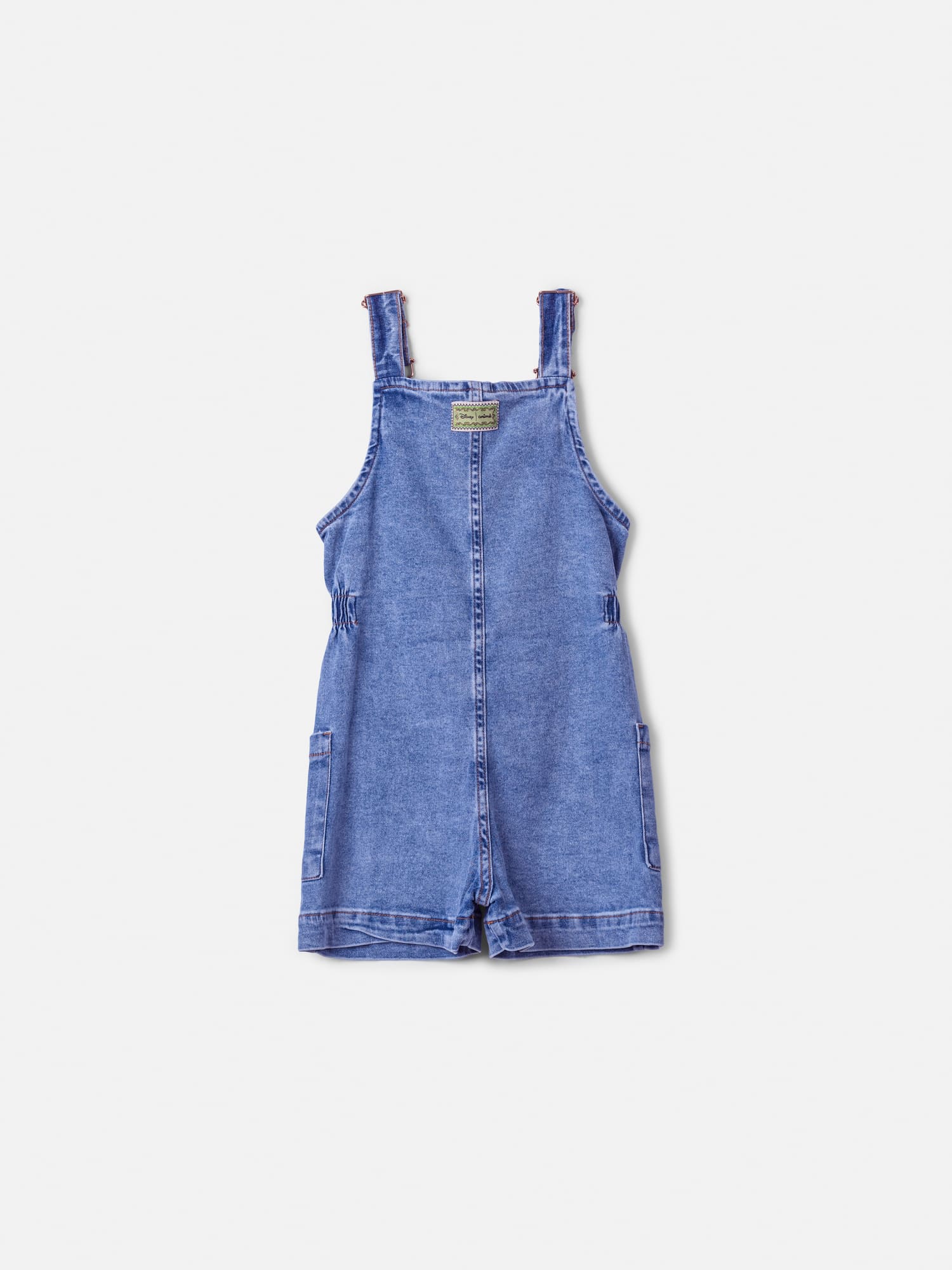 Jardineira Infantil Animê Verão Jeans Minnie e Mickey Disney
